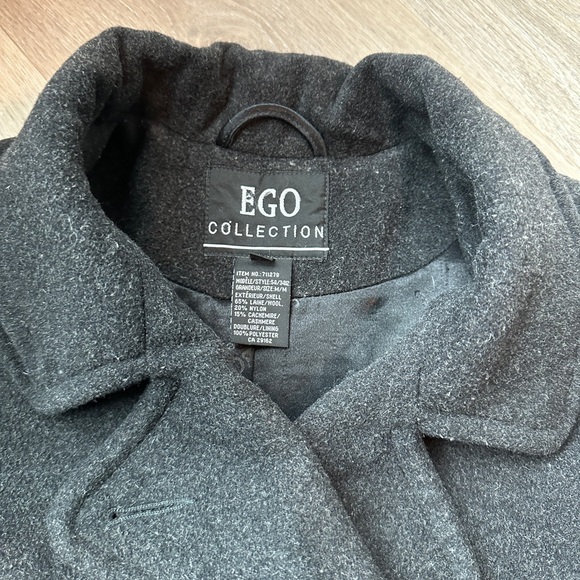 Ego Collection Dark Grey Wool Coat - Picture 6 of 6